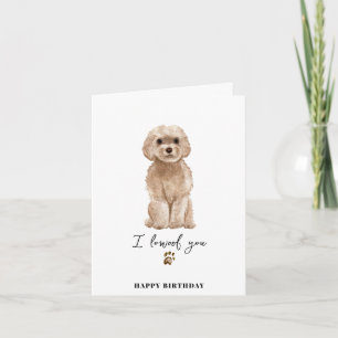 Beige Cavapoo Hund Morsa Puppy Pets Tass Birthday Kort