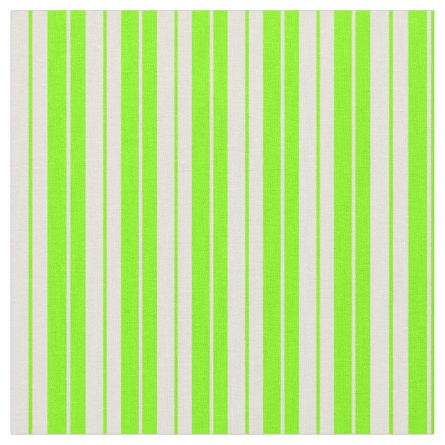 Beige & Chartreuse Färgad Mönster Tyg (Närbild)
