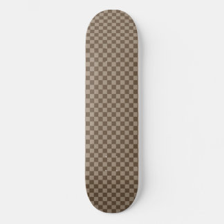 Beige Checkered Mönster Mini Skateboard Bräda 18,5 Cm