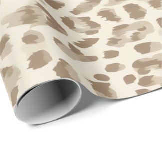 Beige cheetahtryck inpapperspapper presentpapper