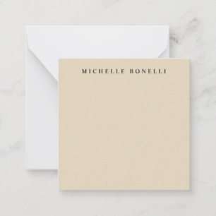 Beige Classical Plain Professionell Anteckningskort