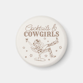 Beige Cocktails och Cowgirl Bachelorette Favors Magnet
