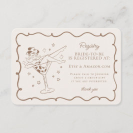 Beige Cocktails och Cowgirl Rodeo Registry Tilläggskort