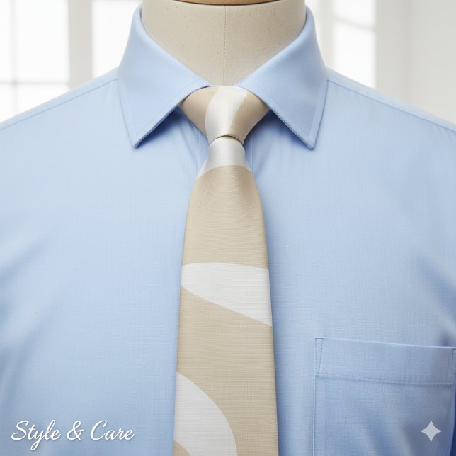 Beige Cream Simple Organic Pattern Slips (Beige Cream Simple Organic Pattern Neck Tie)