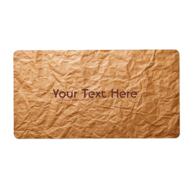 Beige Crumpled Papper Fraktsedel (Framsidan)