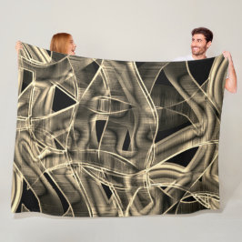 Beige Curved rosett band, kontrasterar med präglad Fleecefilt