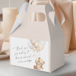 Beige Cute Bearly wait Gender Neutral Shower Presentaskar