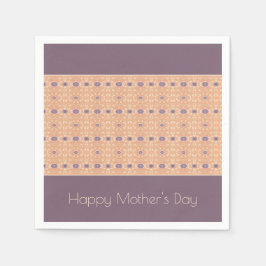 Beige Dainty Patterned Pappersservett