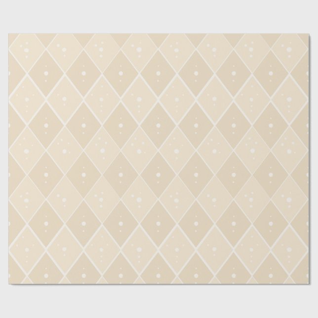 Beige diamant modern skandinavisk minimalistisk pr presentpapper (Platt)