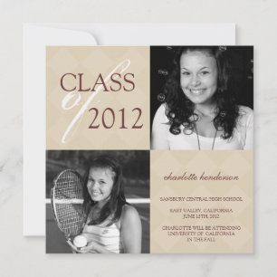 Beige diamant Squond-fotomeddelande studenten Meddelande