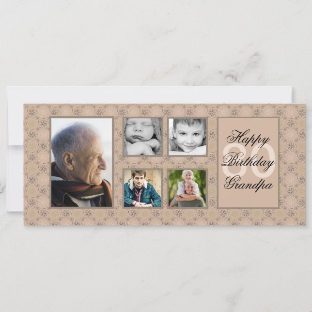 Beige diamantMång--Foto inbjudan (Framsida)