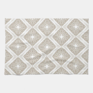 Beige Diamond Medallion Kökets torn Kökshandduk