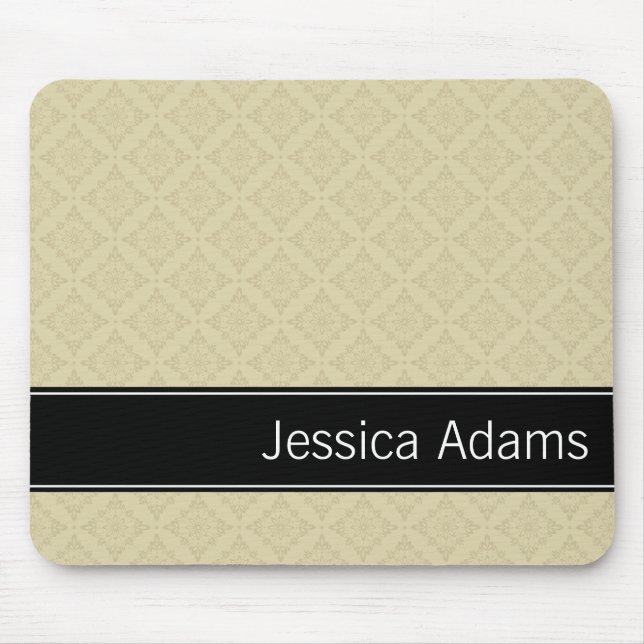 Beige Diamonds Mönster Modern Professionell Musmatta (Framsidan)