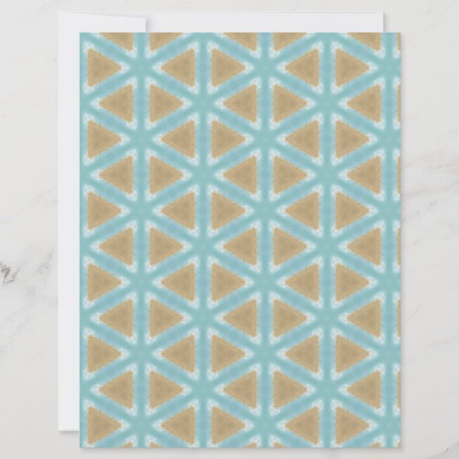 Beige diamonds on Blue watercolor scrapbook paper (Framsida)