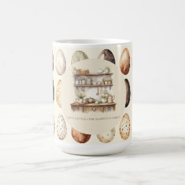 Beige Easter Vintage Kitchen Family Name Kaffemugg