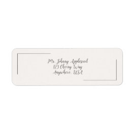 Beige Elegance Address Labels Returadress Etikett