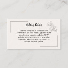 Beige Elegance Inkluderingkort