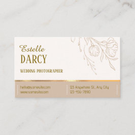 Beige Elegant Professionell Visitkort