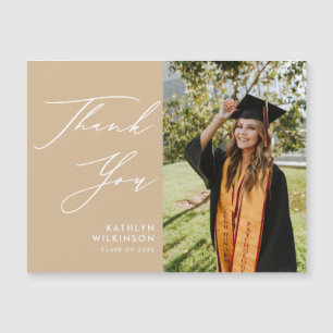 Beige Elegant Script Simple Studenten Tack