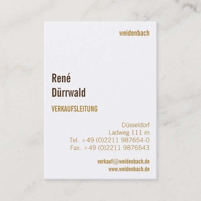 Beige Elegant Visitkort (Framsida)