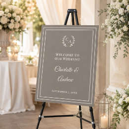 Beige elfenbensvitt monogrammerat elegant bröllop