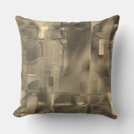 Beige eller khaki image lagrar och en svag väggton kudde