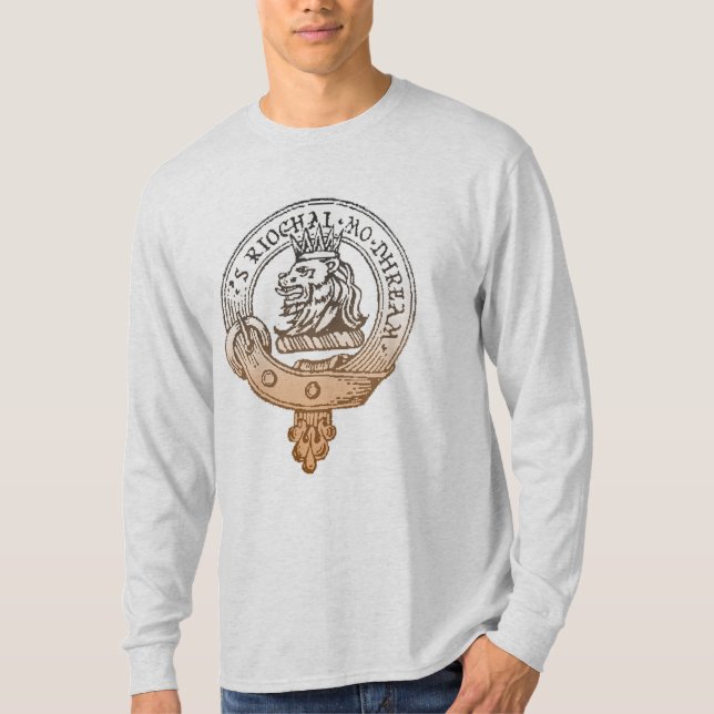 Beige emblem för klanGregor skjorta Tee (Framsida)