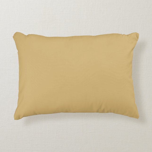 Beige enfärgad prydnadskudde (Framsidan)