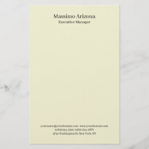 Beige Enkel Ren Yrkesmässig Modern Minimilist Brevpapper