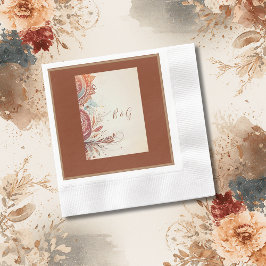 beige etnisk bröllop pappersservett