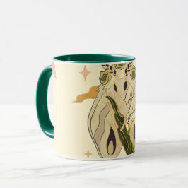 Beige Fae Moth, Mystical Graphic Artwork Mugg