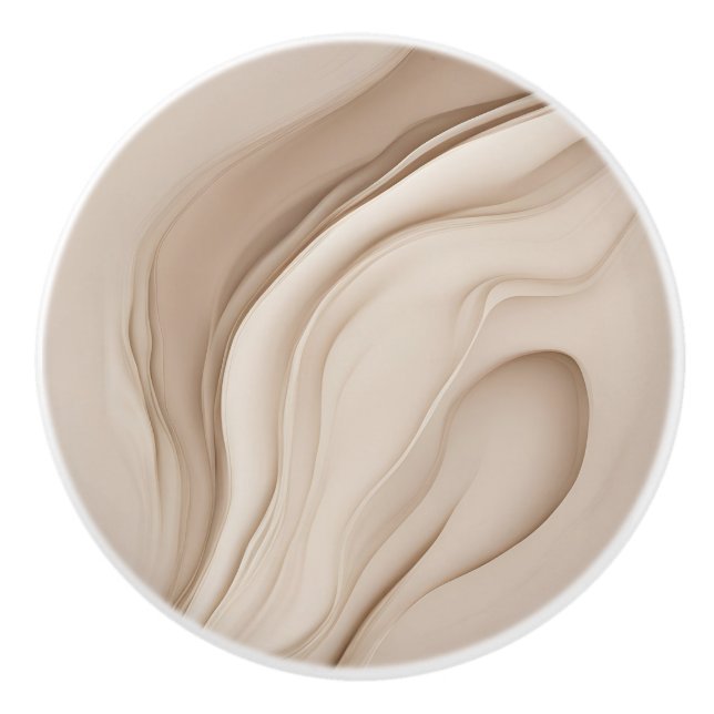 Beige Fals Relief Abstrakt Konst Knopp (Framsidan)