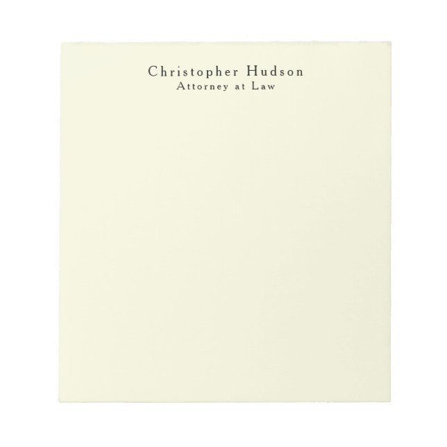 Beige Färg Enkel Omtänksam Minimalistisk Anteckningsblock (Framsida)
