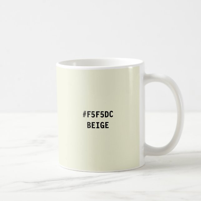 Beige Färg hex-koden Mugg (Höger)