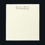 Beige Färg Plain Elegant Professionell Modern Anteckningsblock<br><div class="desc">Enkel,  modern och minimalistisk design för företag. Den här mallen kan anpassas för att uppfylla alla professioneller.</div>