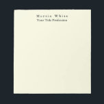 Beige Färg Plain Elegant Professionell Modern Anteckningsblock<br><div class="desc">Enkel,  modern och minimalistisk design för företag. Den här mallen kan anpassas för att uppfylla alla professioneller.</div>