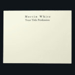 Beige Färg Plain Elegant Professionell Modern Anteckningsblock<br><div class="desc">Enkel,  modern och minimalistisk design för företag. Den här mallen kan anpassas för att uppfylla alla professioneller.</div>