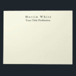 Beige Färg Plain Elegant Professionell Modern Anteckningsblock<br><div class="desc">Enkel,  modern och minimalistisk design för företag. Den här mallen kan anpassas för att uppfylla alla professioneller.</div>