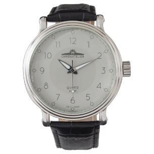 Beige Färg Watch Ansikte Tysk uhrenatelier Quartz Armbandsur