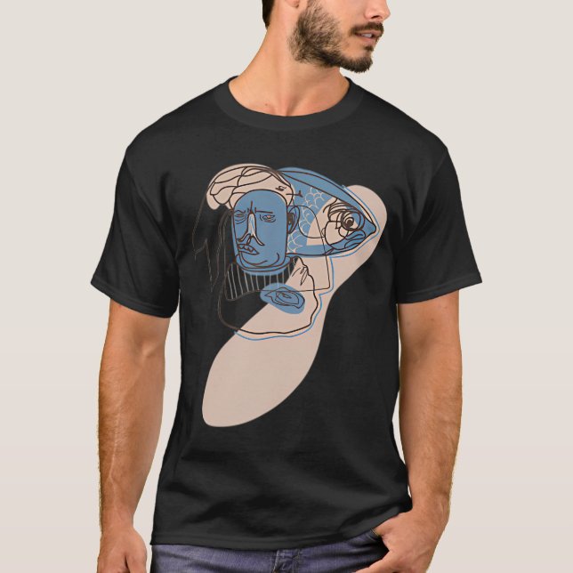 Beige fisk man t shirt (Framsida)