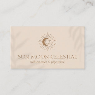 Beige Flower Shadow Energy Healing Sol Visitkort