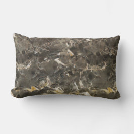 Beige för grått för Fauxmarmorsvart Lumbarkudde