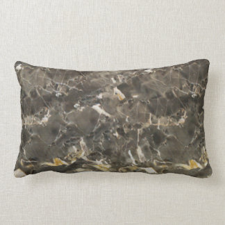 Beige för grått för Fauxmarmorsvart Lumbarkudde