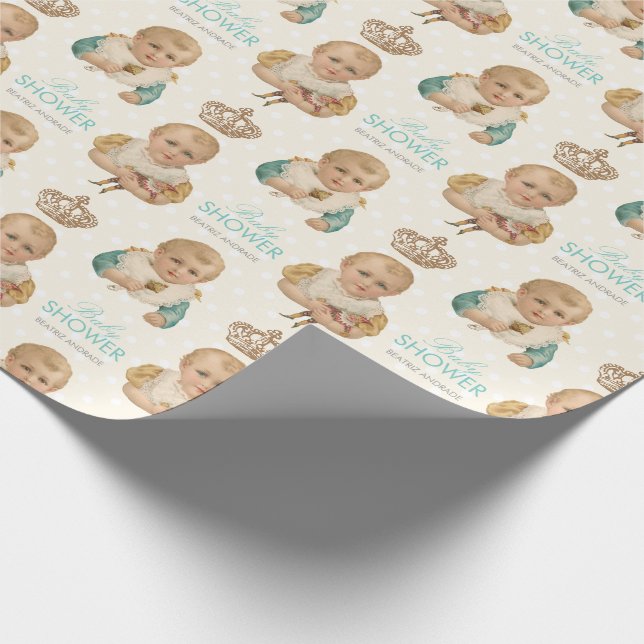 Beige för personlig för krona för presentpapper (Hörn)