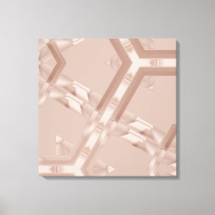Beige Geometric Abstrakt Canvastryck