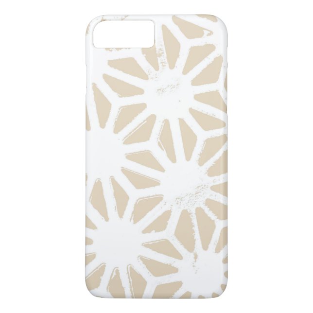 Beige geometric mönster Case-Mate iPhone skal (Baksida)