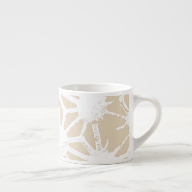 Beige geometric mönster espressomugg (Höger)