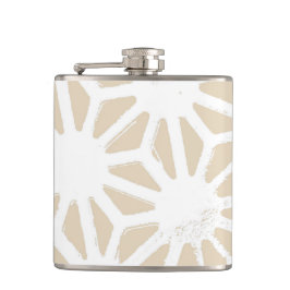 Beige geometric mönster fickplunta