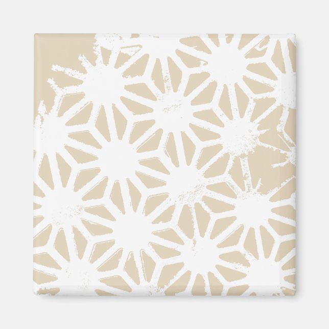 Beige geometric mönster magnet (Framsidan)