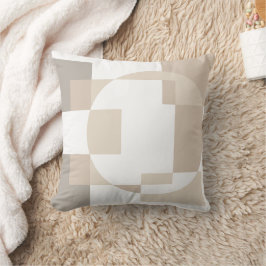 Beige Geometric Pillow Minimalist Home Decor Kudde